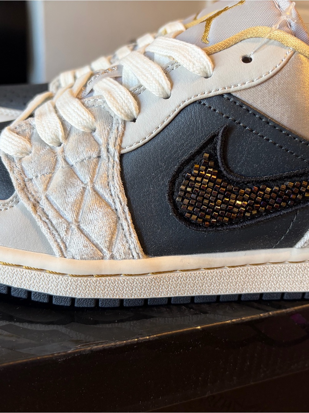 Jordan 1 Beaded Swoosh Brand New